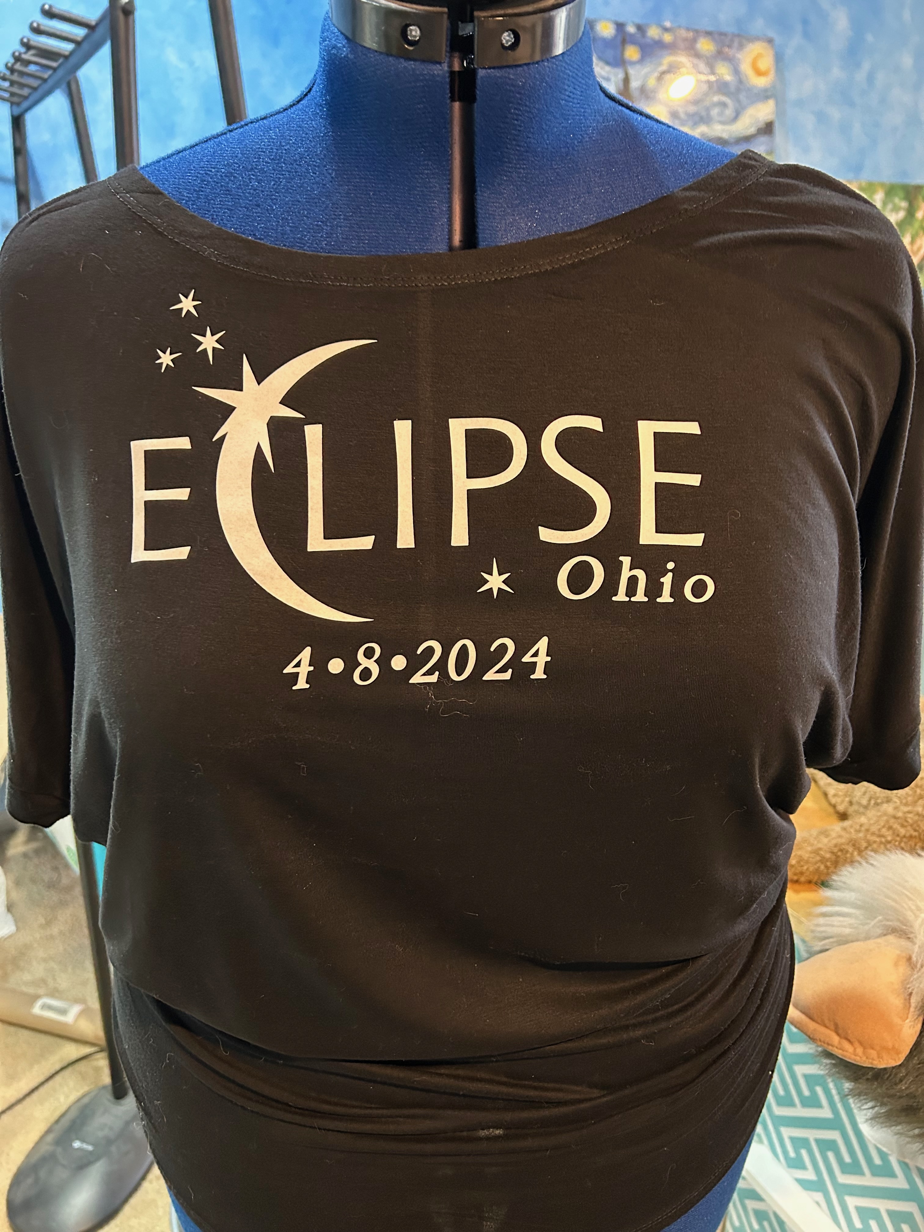 Custom Eclipse Ohio 2024 vinyl shirt